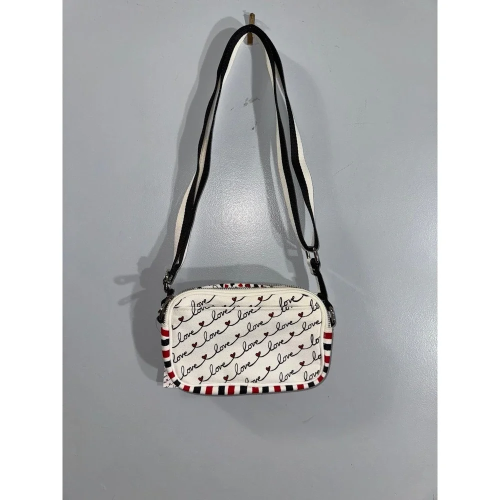 Brighton Love Scroll canvas crossbody brand new with tags guitar strap hearts